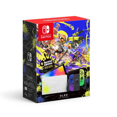 (USED) NINTENDO SWITCH OLED SPLATOON 3 EDITION Programmed 256GB - 25 Games(USED)